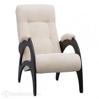 Кресло для отдыха Неаполь Модель 9 без лозы (Венге-эмаль/Ткань Ваниль Verona Vanilla) в Калачинске - kalachinsk.mebel54.com | фото